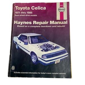 * Haynes Repair Manual for Toyota Celica 1971 thru 1985 complete rebuild